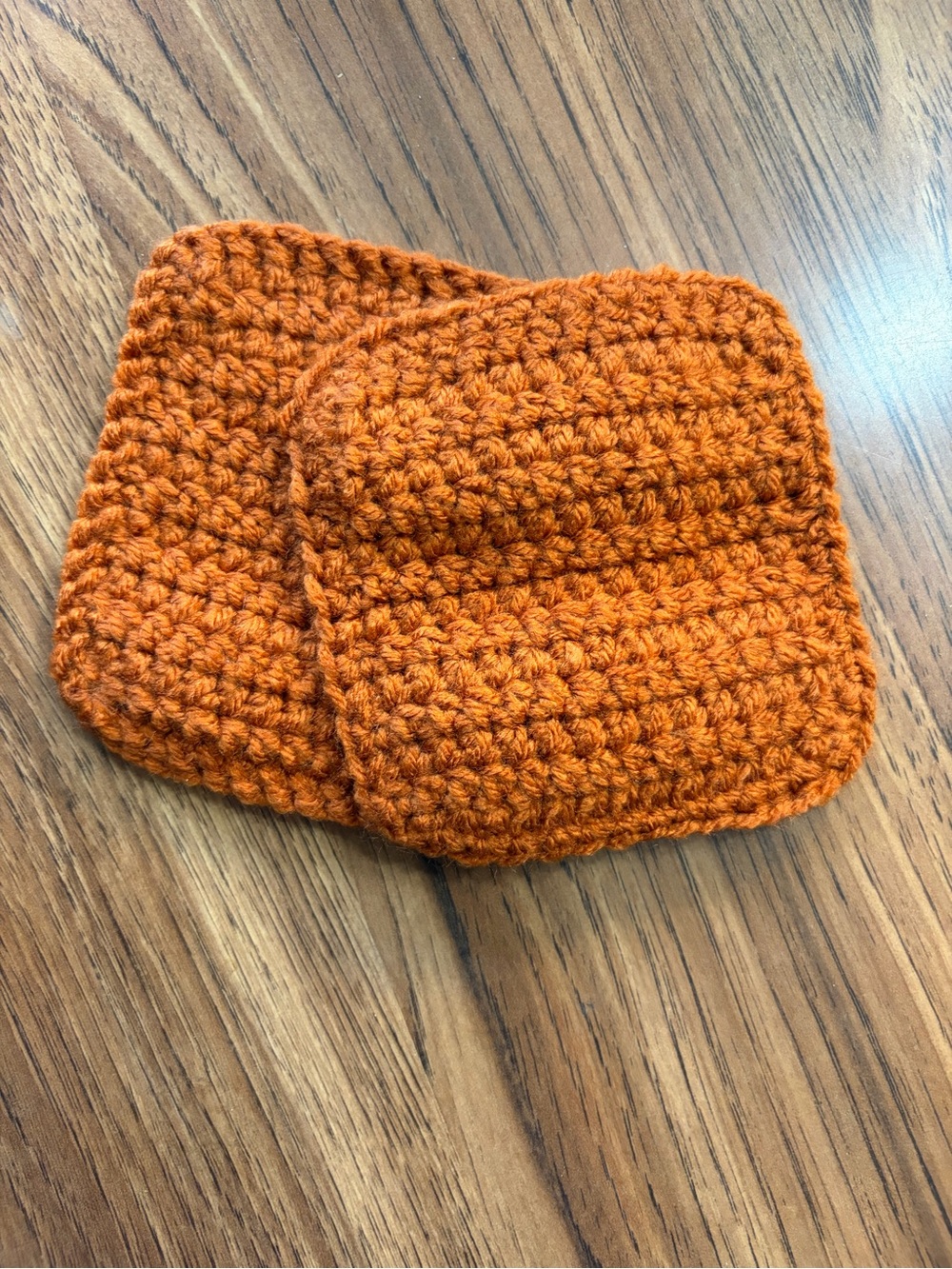 Hand-Crocheted Orange Coaster